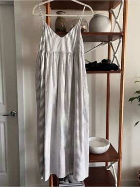 Jenni Kayne Cove Maxi Dress Blue & White Stripe Size M